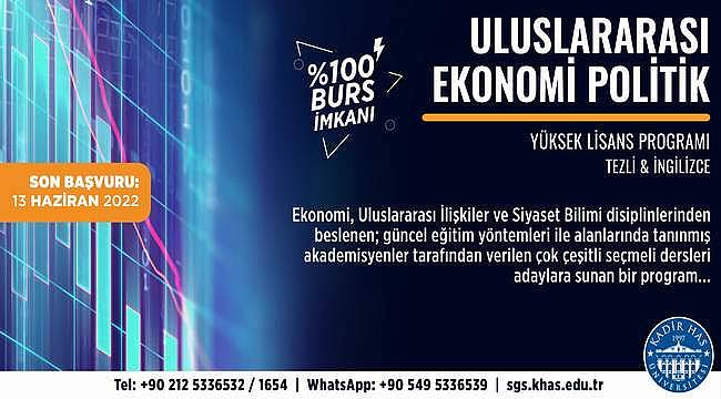 Kadir Has Üniversitesi'nden Disiplinlerarası Bir Yüksek Lisans Programı: Uluslararası Ekonomi Politik 