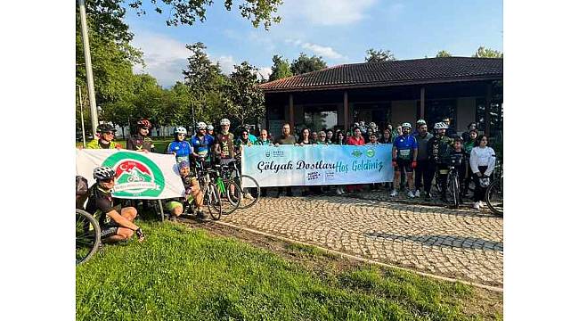 Kocaeli'nden başlayan 'Glutensiz Pedallar' etkinliğine katılan bisikletliler Bursa'ya ulaştı 