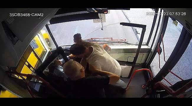 Belediye otobüsünde skandal görüntü: Kadın şoför darp edildi