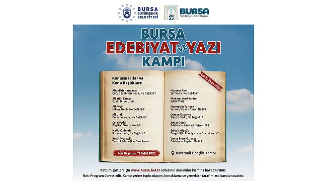 Bursa Büyükşehir'den Edebiyat ve Yazı Kampı 