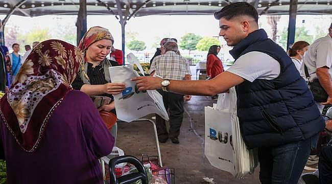 Buca pazarlarında çevre farkındalığı 