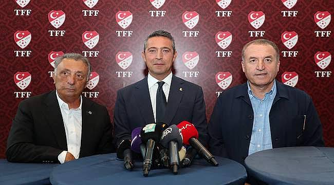 Kulüpler Birliği Vakfı Başkanı Ali Koç, Beşiktaş Başkanı Çebi ve Ankaragücü Başkanı Koca'dan Dostluk Mesajı 