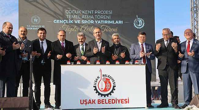 Bakan Kasapoğlu, Uşak'ta Çocuk Kent'in temelini attı 