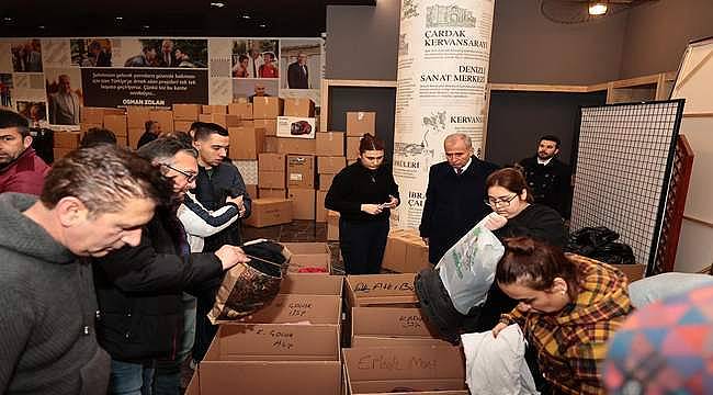 Denizli Büyükşehir Belediyesi deprem için tüm imkanlarıyla seferber