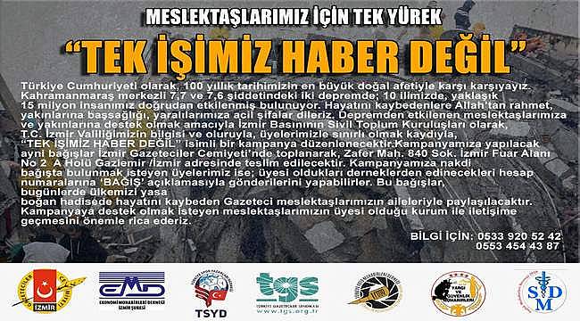  İzmirli Gazeteciler meslektaşlarının yaralarını sarmak için harekete geçti 