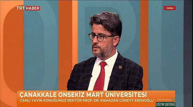 ÇOMÜ Rektörü Prof. Dr. R. Cüneyt Erenoğlu TRT Haber'de Canlı Yayına Katıldı 