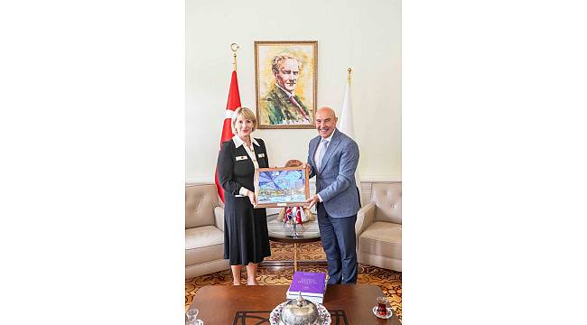 İngiltere Büyükelçisi Morris Başkan Soyer'i ziyaret etti 