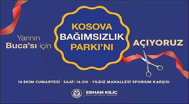 Buca Belediyesi, Kosova Bağımsızlık Parkı'nı hizmete açıyor