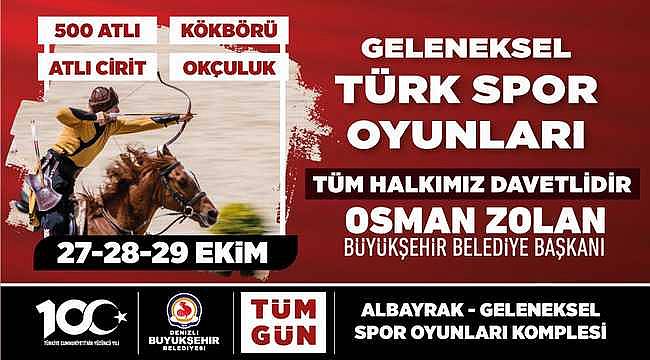 Denizli'de "Geleneksel Türk Spor Oyunları" düzenleniyor