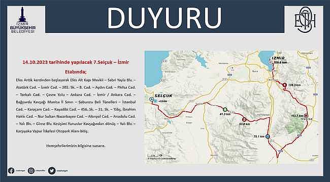 İzmir trafiği için 14 Ekim uyarısı: Cumhurbaşkanlığı Bisiklet Turu nedeniyle bazı yollar trafiğe kapatılacak