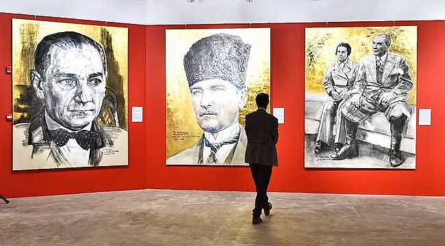 "Atatürk: İz Bırakan İlkler Dev Portreler" sergisi açıldı 