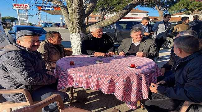 Bergama Belediye Başkanı Adayı Dr. Sadık Doğruer Esnaf ve Muhtarları Ziyarette Bulundu