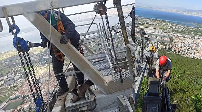 Balçova Teleferik Tesisleri'nde bakım çalışmaları tamamlandı