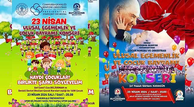 Denizli Büyükşehir'den 23 Nisan'a özel iki muhteşem konser 