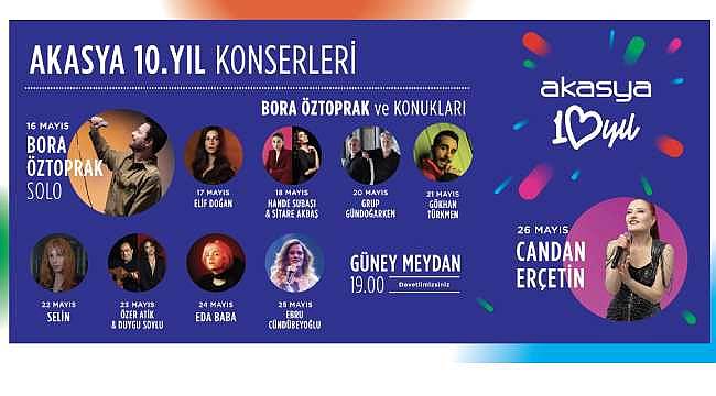 Akasya'nın 10'uncu yıl konserlerinde ünlü isimler sahne alacak