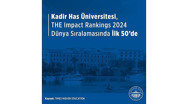 Kadir Has'tan THE Impact Rankings 2024'te Gurur Verici Başarı!