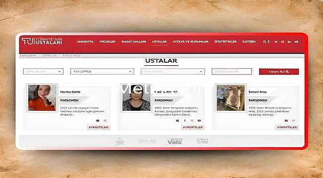 Bergama'dan 3 Parşömen Ustası "Türkiye'nin Ustaları" Listesinde Yer Aldı