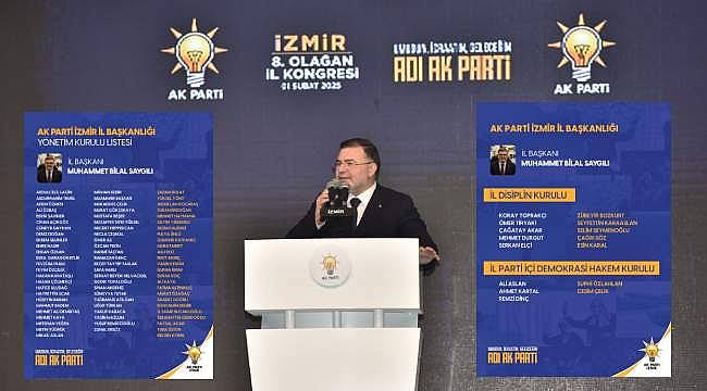 AK Parti İzmir İl Başkanlığı Yönetim Kurulu Belli Oldu