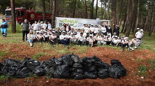 "Orman Benim" kampanyasında 360 ton atık toplantı