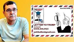 Bergamalı Karikatürist Sahil Balıkçı'dan Trump'a Barış Mektubu