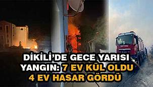 Dikili Çandarlı'da Site Yangını: 7 Ev Kül Oldu 