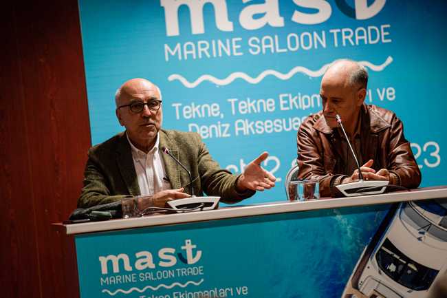 MAST - Marine Saloon Trade Tekne, Tekne Ekipmanları ve Deniz Aksesuarları Fuarı, Türkiye’nin dünyaca ünlü yat tasarımcıları Turhan Soyaslan ve Tanju Kalaycıoğlu’nu ağırladı.