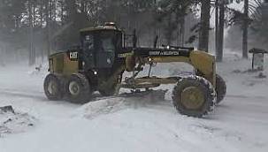 Kazdağları’nda karla mücadele çalışması 